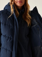 Regatta Blue Eloria Heavyweight Water Repellent Stretch Coat - Image 4 of 9