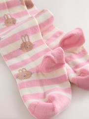 Pink/Cream Cotton Rich Bunny Character Tights - Image 2 of 3