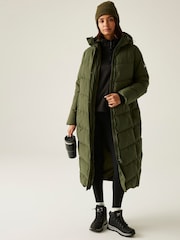 Regatta Green Eloria Heavyweight Water Repellent Stretch Coat - Image 1 of 9