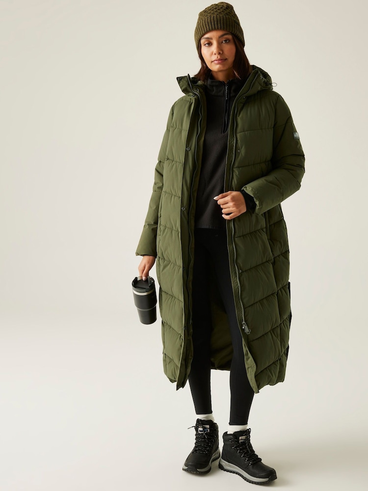 Regatta Green Eloria Heavyweight Water Repellent Stretch Coat - Image 1 of 9