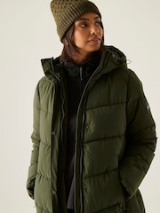Regatta Green Eloria Heavyweight Water Repellent Stretch Coat - Image 6 of 9