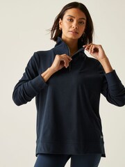 Regatta Blue Demmi Half Zip soft touch Fleece - Image 1 of 9
