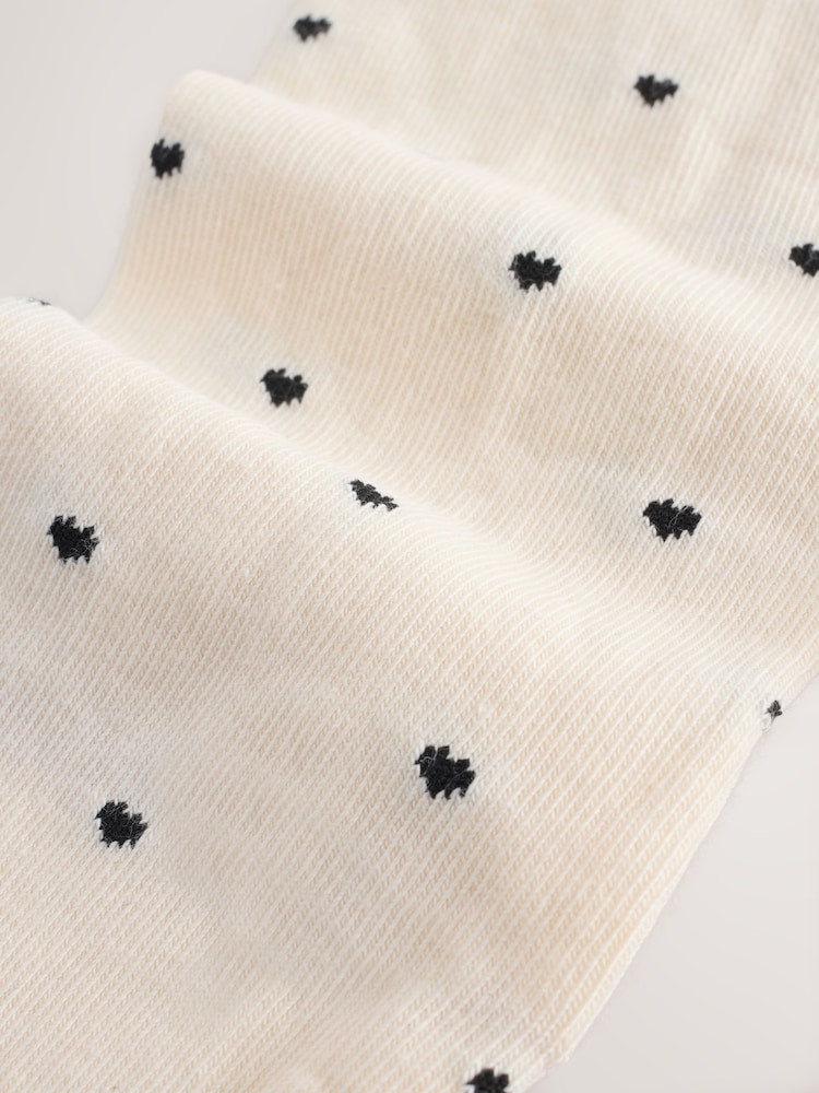 Cream/Red Cotton Rich Bow Tights - Image 3 of 3