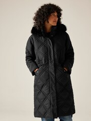 Regatta Black Freyla Heavyweight Water Repellent Coats - Image 1 of 6