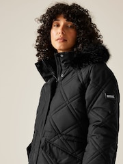 Regatta Black Freyla Heavyweight Water Repellent Coats - Image 6 of 6