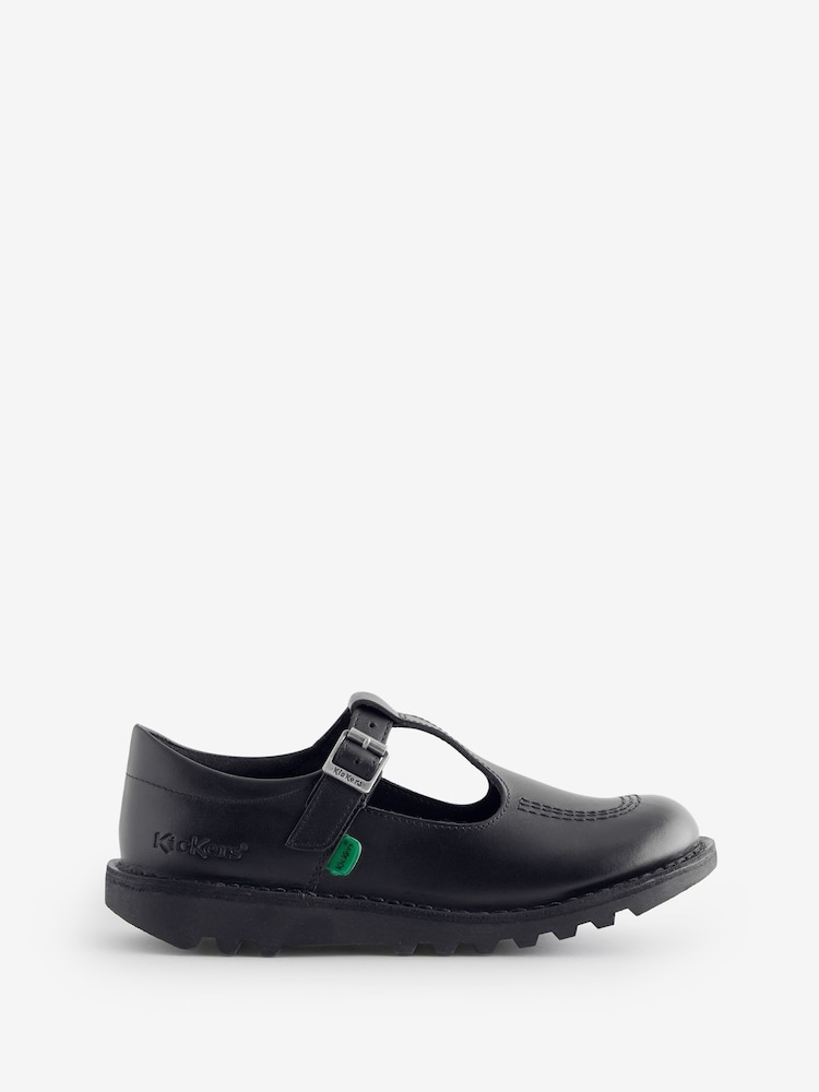 Kickers Black Kick T-Bar Leather Shoes - Image 1 of 7