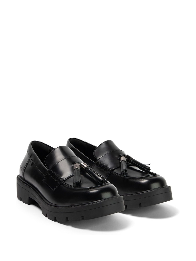 Kickers Black Kori Tassle Loafers - Image 1 of 4