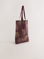 Burgundy Red Hamish - Bolso shopper de algodón - Imagen 2 de 5