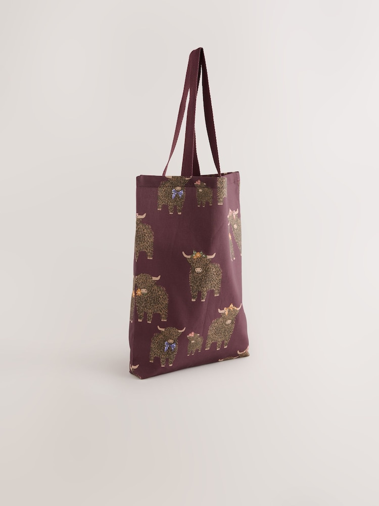 Burgundy Red Hamish - Bolso shopper de algodón - Imagen 2 de 5