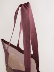 Burgundy Red Hamish - Bolso shopper de algodón - Imagen 4 de 5