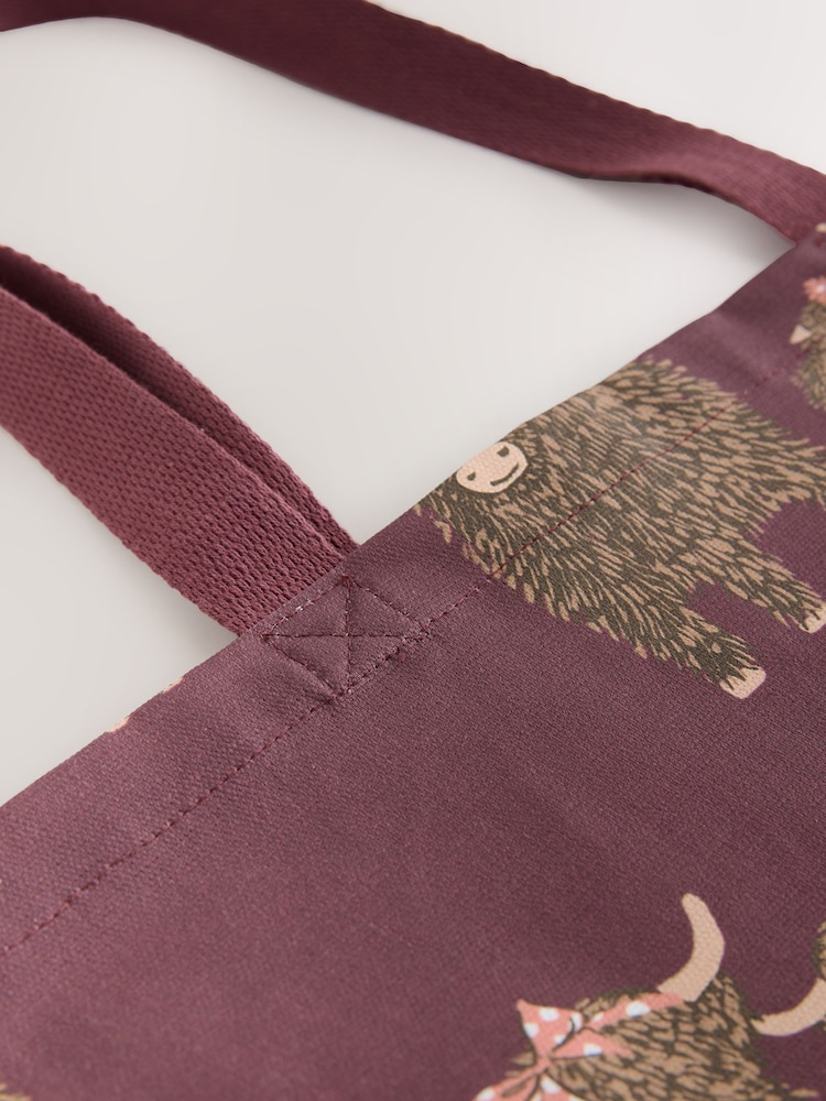 Burgundy Red Hamish - Bolso shopper de algodón - Imagen 5 de 5