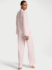Victoria's Secret Pretty Blossom Pink Stripe Modal Long Pyjama Set - Image 2 of 2