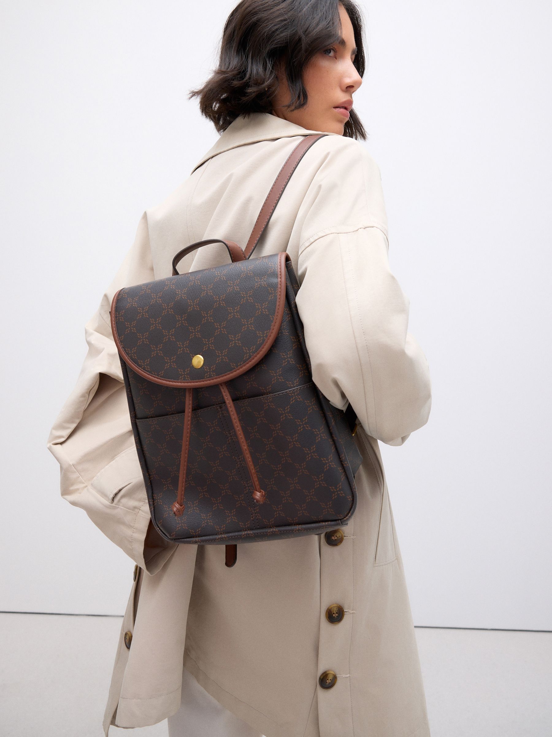 Brown Black/White Clean Backpack