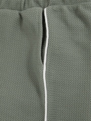 Reiss Sage Green Pinta 3-9 yrs Cotton Textured Piped Shorts - Image 4 of 4