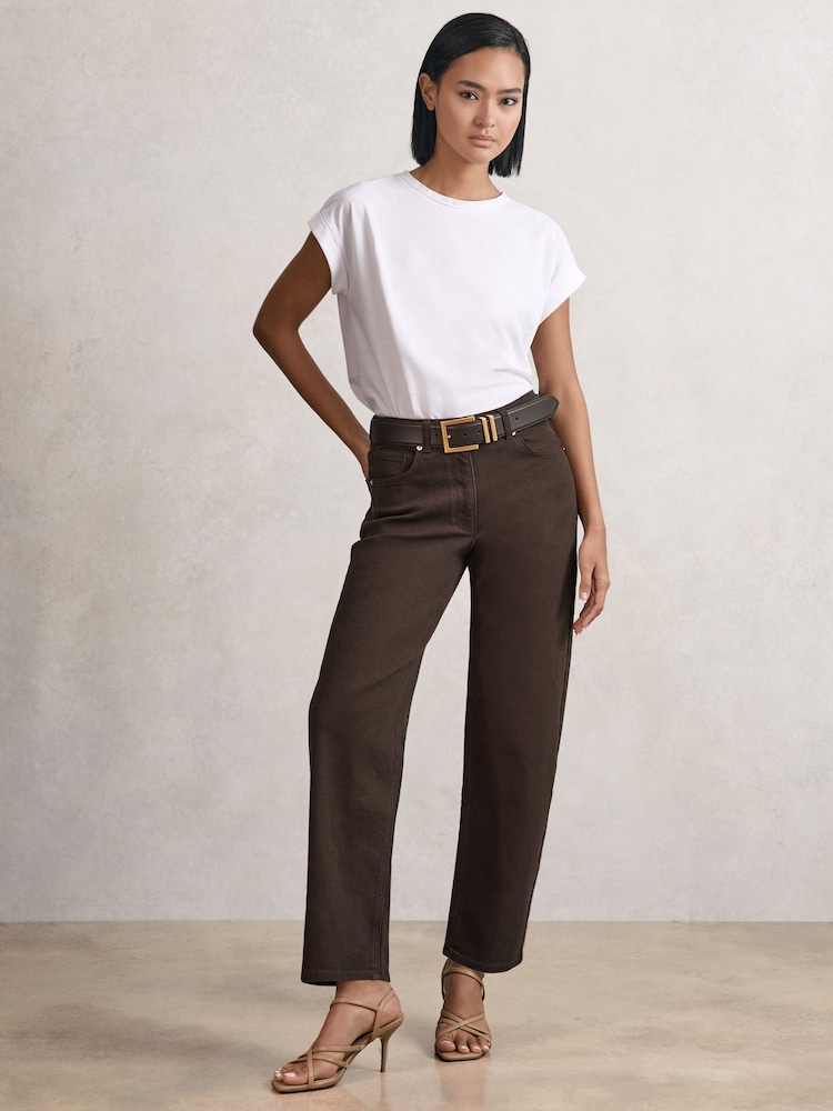 Chocolate - Vaqueros de pernera recta y talle medio Selin de Reiss - Imagen 1 de 7 Chocolate - Vaqueros de pernera recta y talle medio Selin de Reiss - Imagen 1 de 7