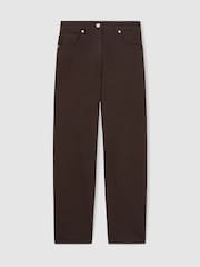 Reiss Chocolate Selin Mid Rise Straight Leg Jeans - Image 2 of 6