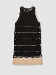 Reiss Black Lawrence Atelier Whipstitch Mini Dress - Image 2 of 6