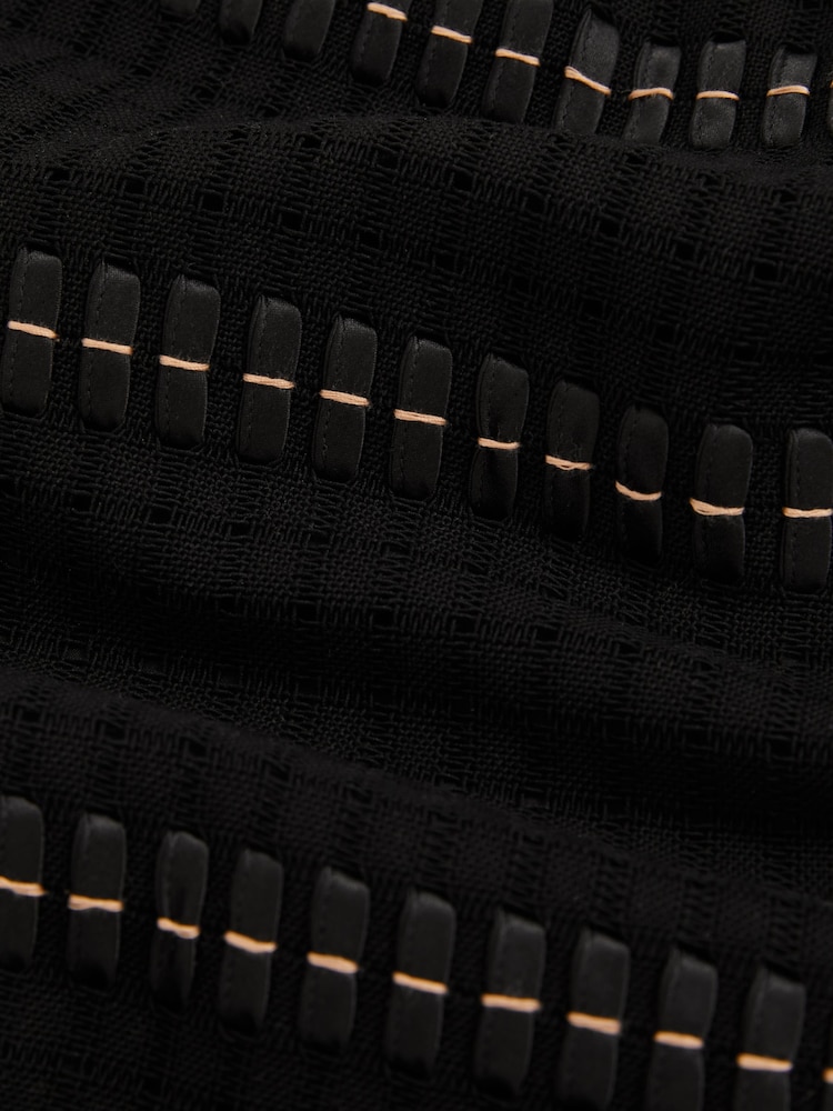 Reiss Black Lawrence Atelier Whipstitch Mini Dress - Image 6 of 6