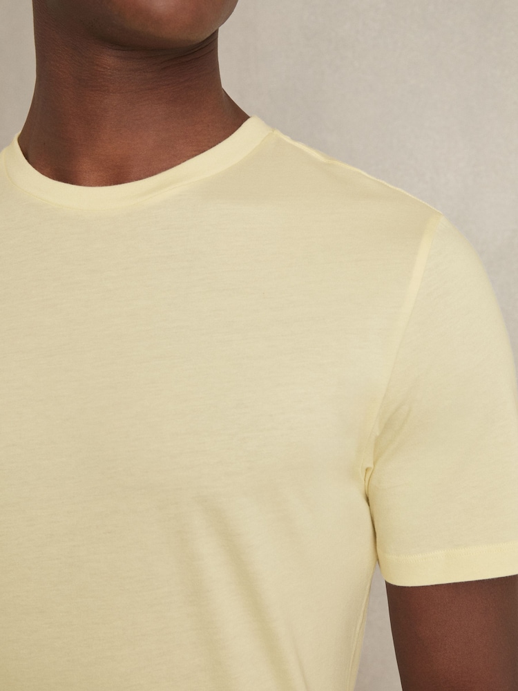 Citroengeel - Reiss - Bless - Katoenen T-shirt met ronde hals - Image 3 of 5
