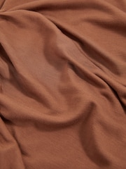Reiss Brown Aaliyah Ruched Jersey Midi Dress - Image 7 of 7