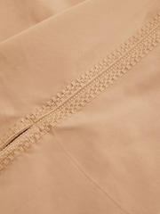 Reiss Camel Dara Cotton Blend Craft Stitch Collared Top - Image 6 of 6