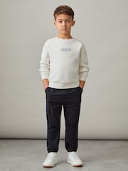 Reiss Orville Cotton Blend Airlines Print Sweatshirt - Imagen 3 de 4