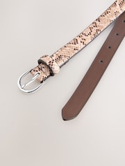 Pink Snake Print Skinny PU Belt - Image 6 of 6