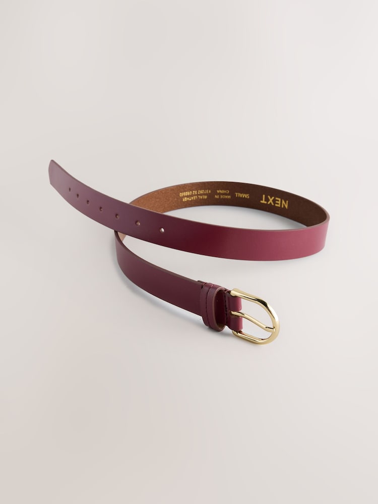 Berry Regular Leather Belt - Image 3 of 3