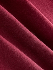Vermelho Borgonha - Blusa polo de manga comprida e gola polo com toque macio e aconchegante - Imagem 7 de 7