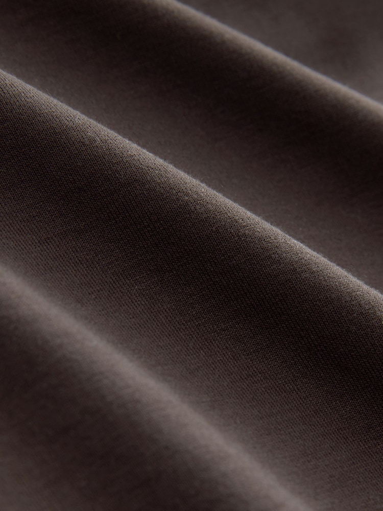 Chocolate Brown Premium Heavyweight Slinky Barrel Leg Joggers - Image 3 of 3