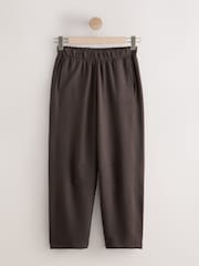 Chocolate Brown Premium Heavyweight Slinky Barrel Leg Joggers - Image 6 of 8