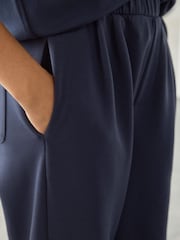 Navy Cotton  Rich Ultimate Comfort Wideleg Joggers - Image 5 of 8