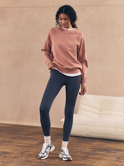 Mocha Brown Cotton Rich Ultimate Comfort Crew Neck Long Sleeve Sweatshirt - Image 2 of 7