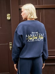 Azul marino - Graphic New York City Crewneck Sweatshirt - Imagen 1 de 9