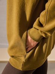 Olive Green Relaxed Fit Essentials Longline Sweatshirt - Image 5 of 8