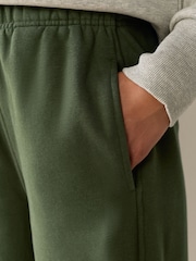 Khaki Green Supersoft Peached Essentials Barrel Leg Cocoon Joggers - Image 3 of 7