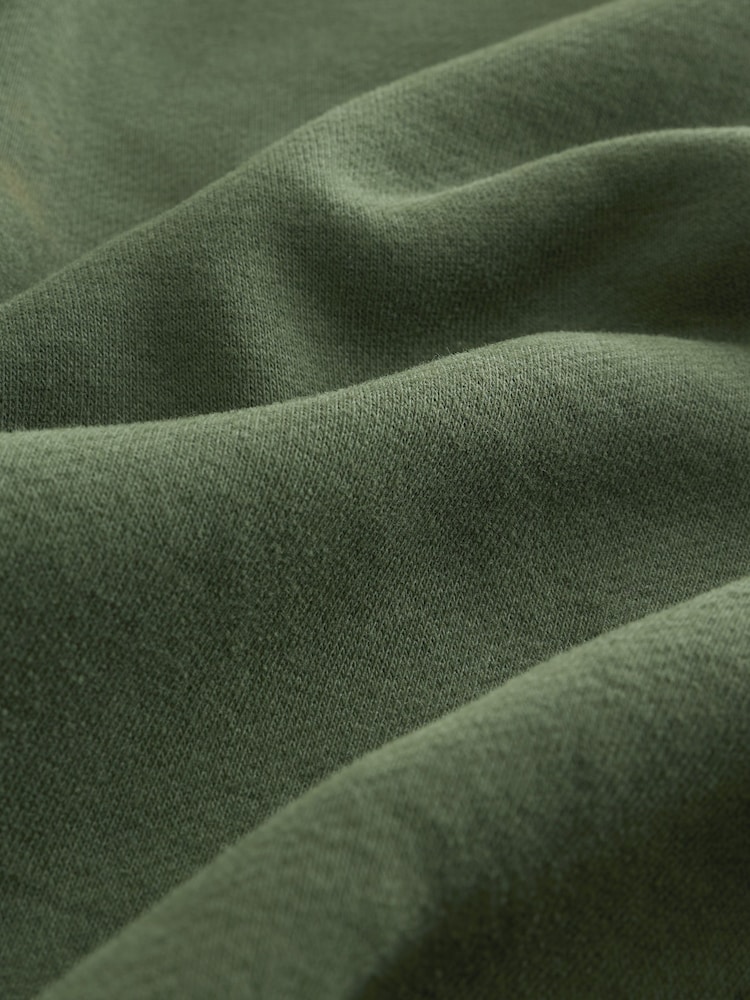 Khaki Green Supersoft Peached Essentials Barrel Leg Cocoon Joggers - Image 7 of 7