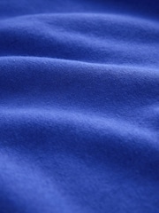 Cobalt Blue Essential Quarter Zip Neck Collarred Sweatshirt - Image 7 of 7