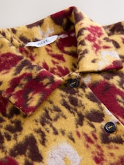 Burnt Orange Patterned Cosy Needle Buttonthrough Lightweight Jacket - Image 6 of 6