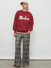 Burgandy Red Graphic City Sweatshirt Crewneck Longsleeve Sweatshirt - Image 2 of 8