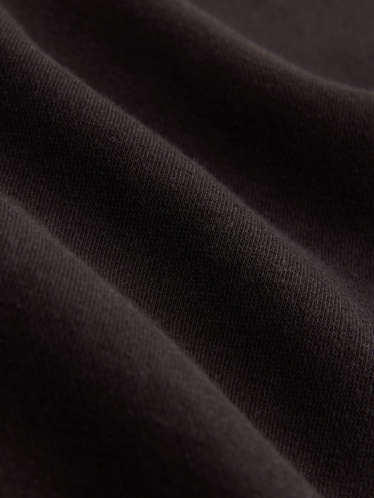 Chocolate Brown Essential Cuffed Jersey Joggers Track Trousers - Image 2 of 3