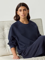 Navy Cotton  Rich Ultimate Comfort Crewneck Sweatshirt - Image 1 of 8