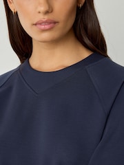 Navy Cotton  Rich Ultimate Comfort Crewneck Sweatshirt - Image 5 of 8