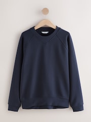 Navy Cotton  Rich Ultimate Comfort Crewneck Sweatshirt - Image 6 of 8