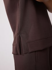 Chocolate Brown Premium Heavyweight Slinky Cap Sleeve Top - Image 6 of 9