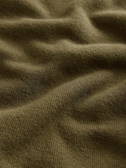 Olive Green Cosy Soft Needle Crewneck Longsleeve Sweatshirt - Image 2 of 3