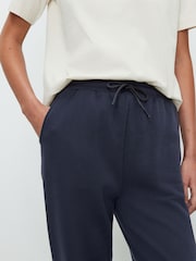 Navy Essential Cuffed Jersey Joggers - Image 5 of 8