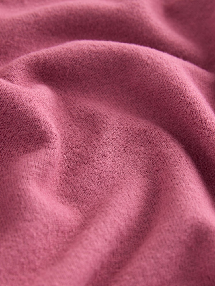 Rose Pink Cosy Soft Touch Long Sleeve Crewneck Jumper Top - Image 2 of 3
