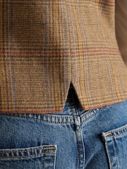 Joules Foxley Brown Check Tweed Waistcoat - Image 9 of 11