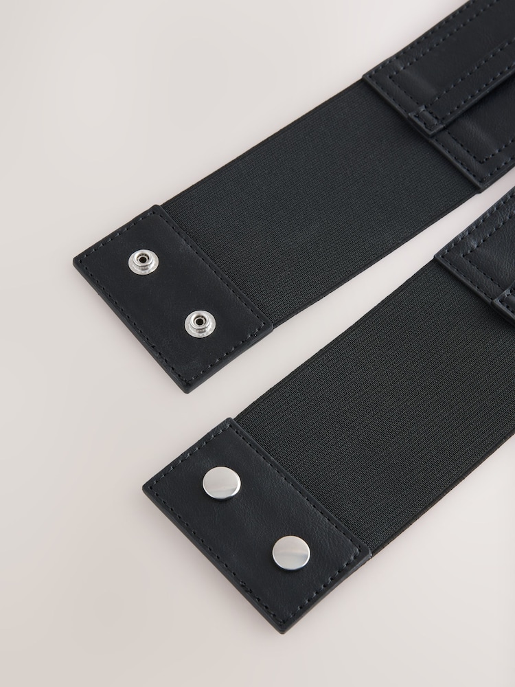 Black Wide Corset Belt - Image 2 of 4